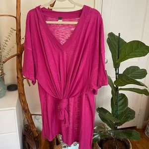 Free People Oversized Pink Top